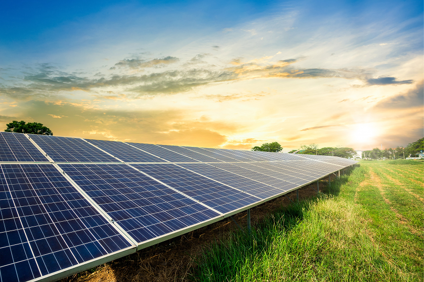 Solar panels used for renewable energy